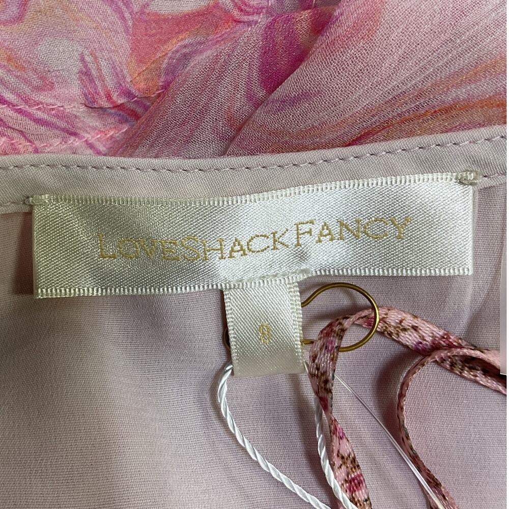 LoveShackFancy Marbled Pink Cookie Midi Dress Size 8 NWT - Picture 3 of 4